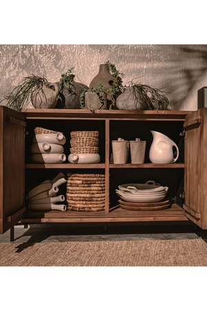 Wooden 2-Door Dresser With Open Shelves | dBodhi Outline | OROA.com