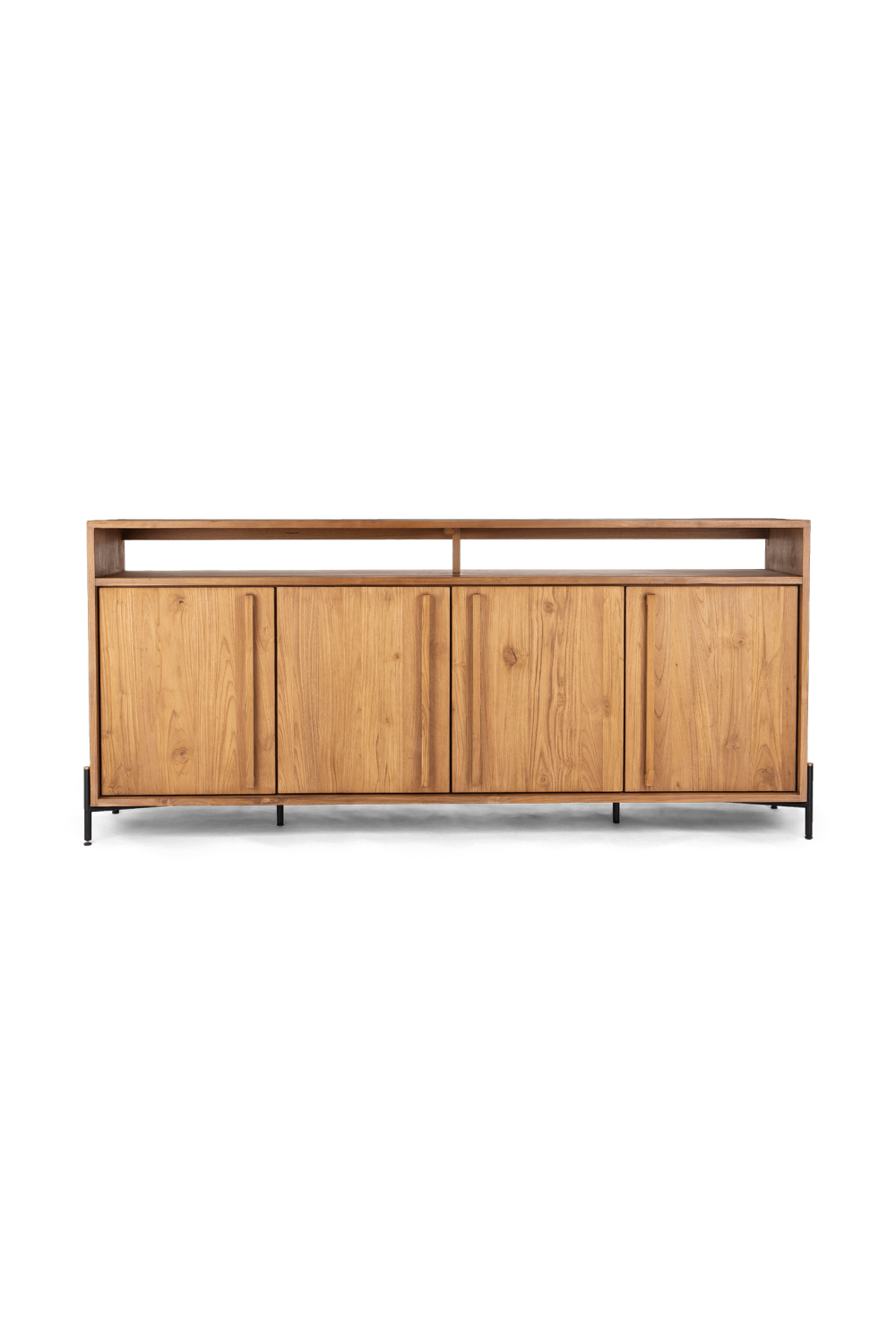 Wooden Farmhouse Sideboard With Open Rack | dBodhi Outline | OROA.com
