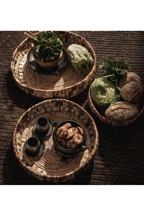 Two-toned Abaca Round Tray Set (3) | dBodhi Colo | OROA.com
