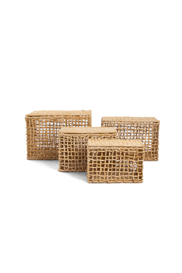 Rectangular Modern Weave Basket Set (4) | dBodhi Rinjani | OROA.com