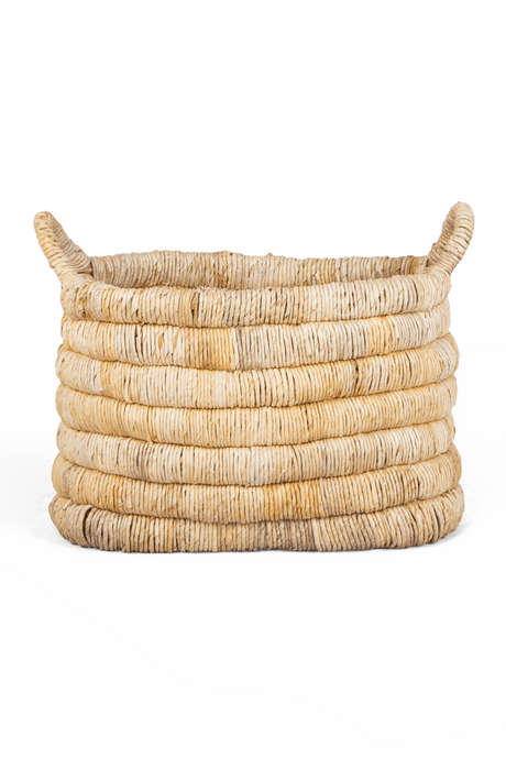 Rectangular Abaca Basket With Handle | dBodhi Caterpillar Sago | OROA.com