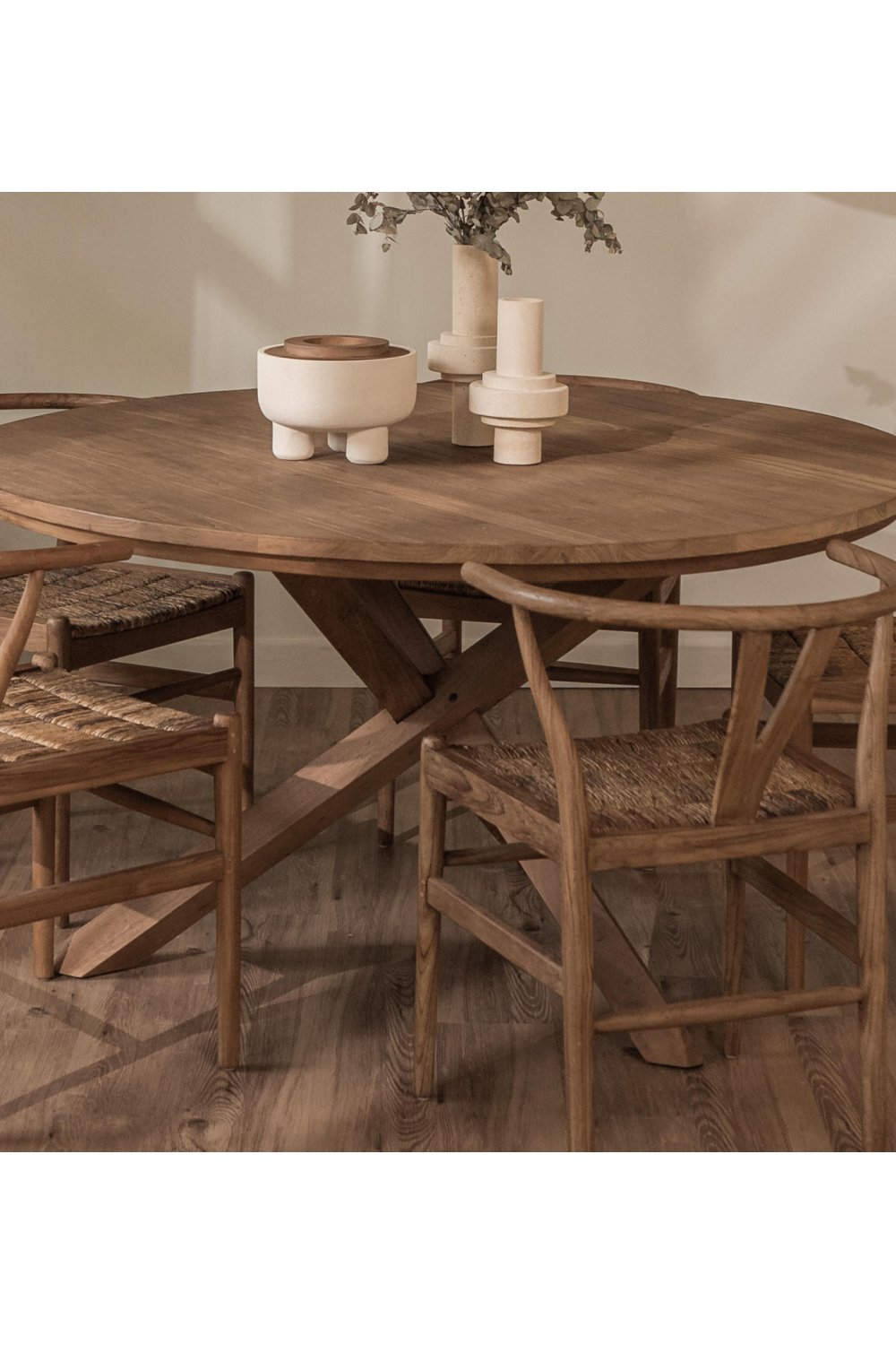 Solid Teak Round Dining Table | dBodhi Xono  | OROA.com