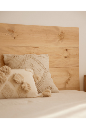 Straight-Cut Pine Wood Headboard | Decowood Flanders | Oroa.com