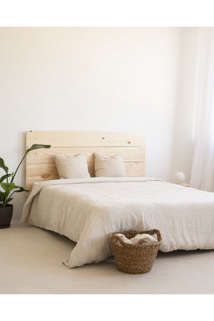 Straight-Cut Pine Wood Headboard | Decowood Flanders | Oroa.com