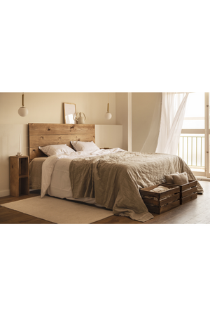 Straight-Cut Pine Wood Headboard | Decowood Flanders | Oroa.com