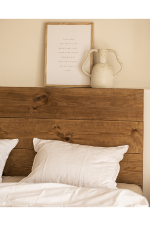 Straight-Cut Pine Wood Headboard | Decowood Flanders | Oroa.com