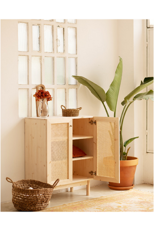 Rattan 2-Door Sideboard | Decowood Frida | Oroa.com