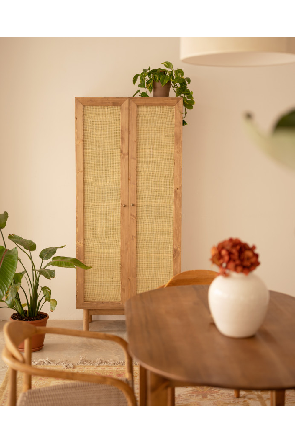 Rattan 2-Door Cabinet | Decowood Frida | Oroa.com