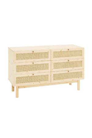 Rattan Weave 6-Drawer Chest | Decowood Frida | Oroa.com
