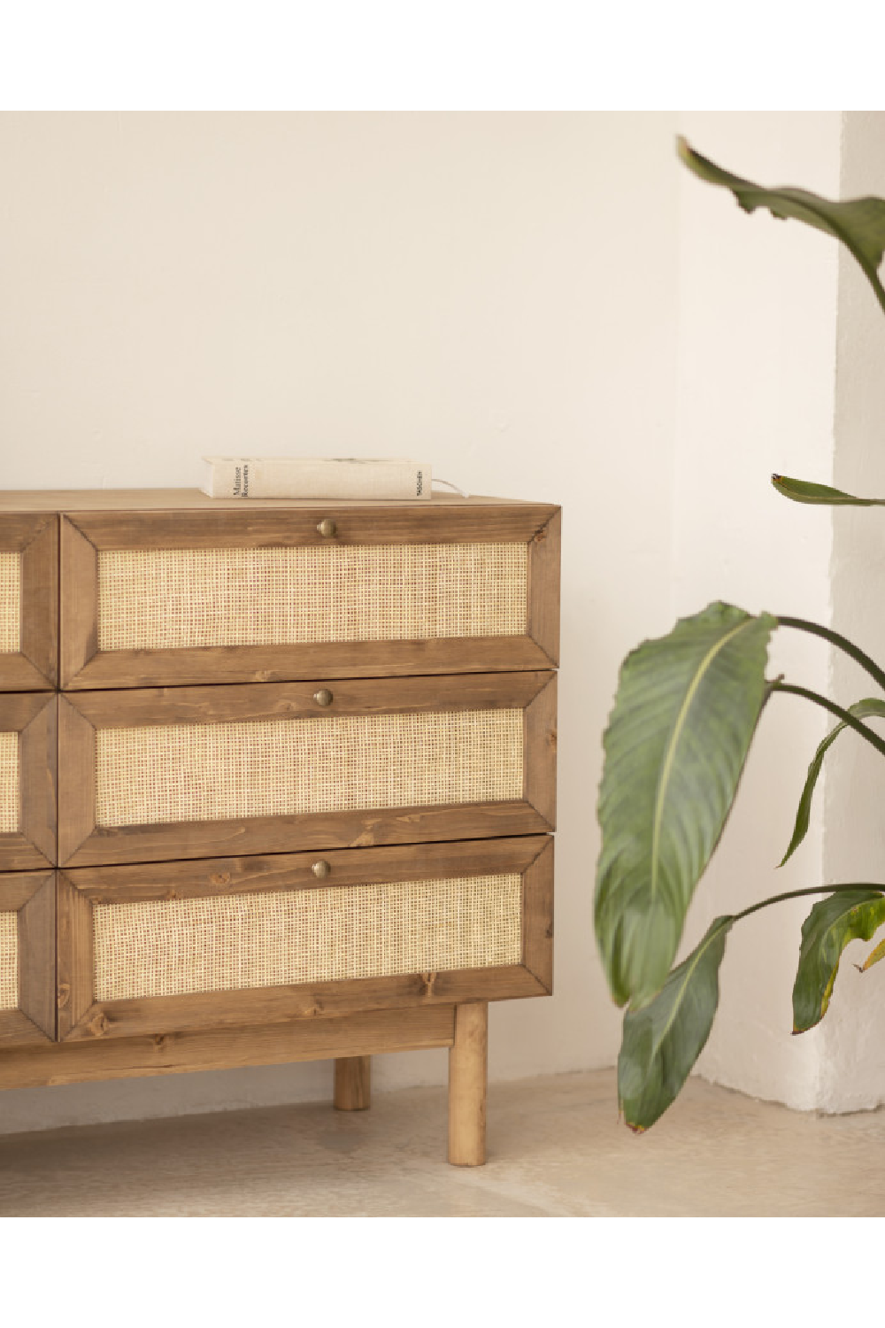 Rattan Weave 6-Drawer Chest | Decowood Frida | Oroa.com
