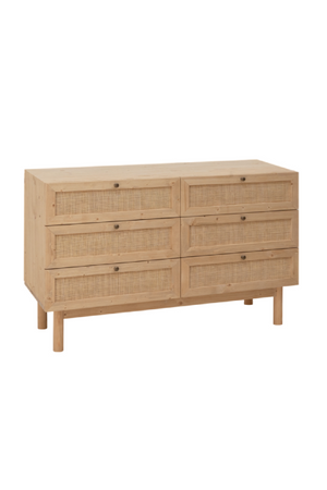 Rattan Weave 6-Drawer Chest | Decowood Frida | Oroa.com