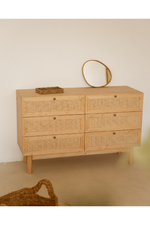Rattan Weave 6-Drawer Chest | Decowood Frida | Oroa.com