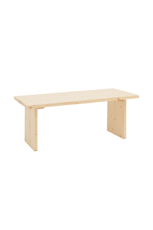 Solid Pine Minimalist Coffee Table | Decowood Frida | Oroa.com