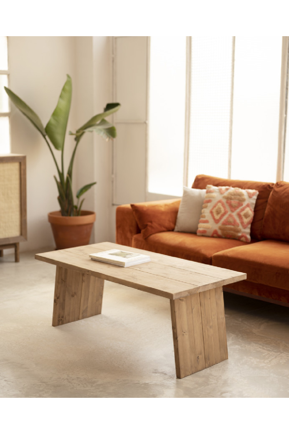 Pine Wood Coffee Table | Decowood Frida II | Oroa.com