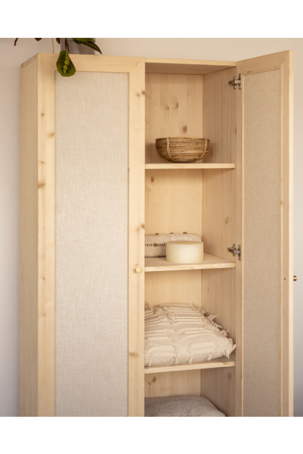 Fabric 2-Door Cabinet | Decowood Linen | Oroa.com