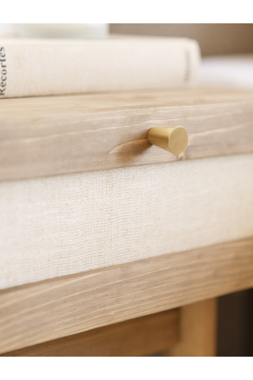 Fabric 1-Drawer Bedside Tables (2) | Decowood Linen | Oroa.com