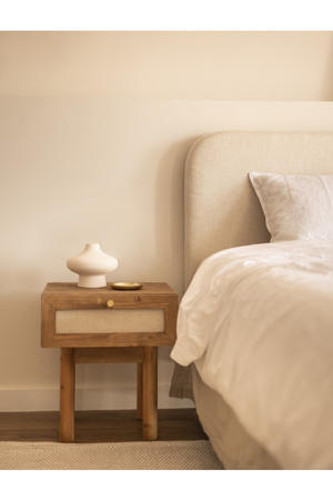 Fabric 1-Drawer Bedside Tables (2) | Decowood Linen | Oroa.com