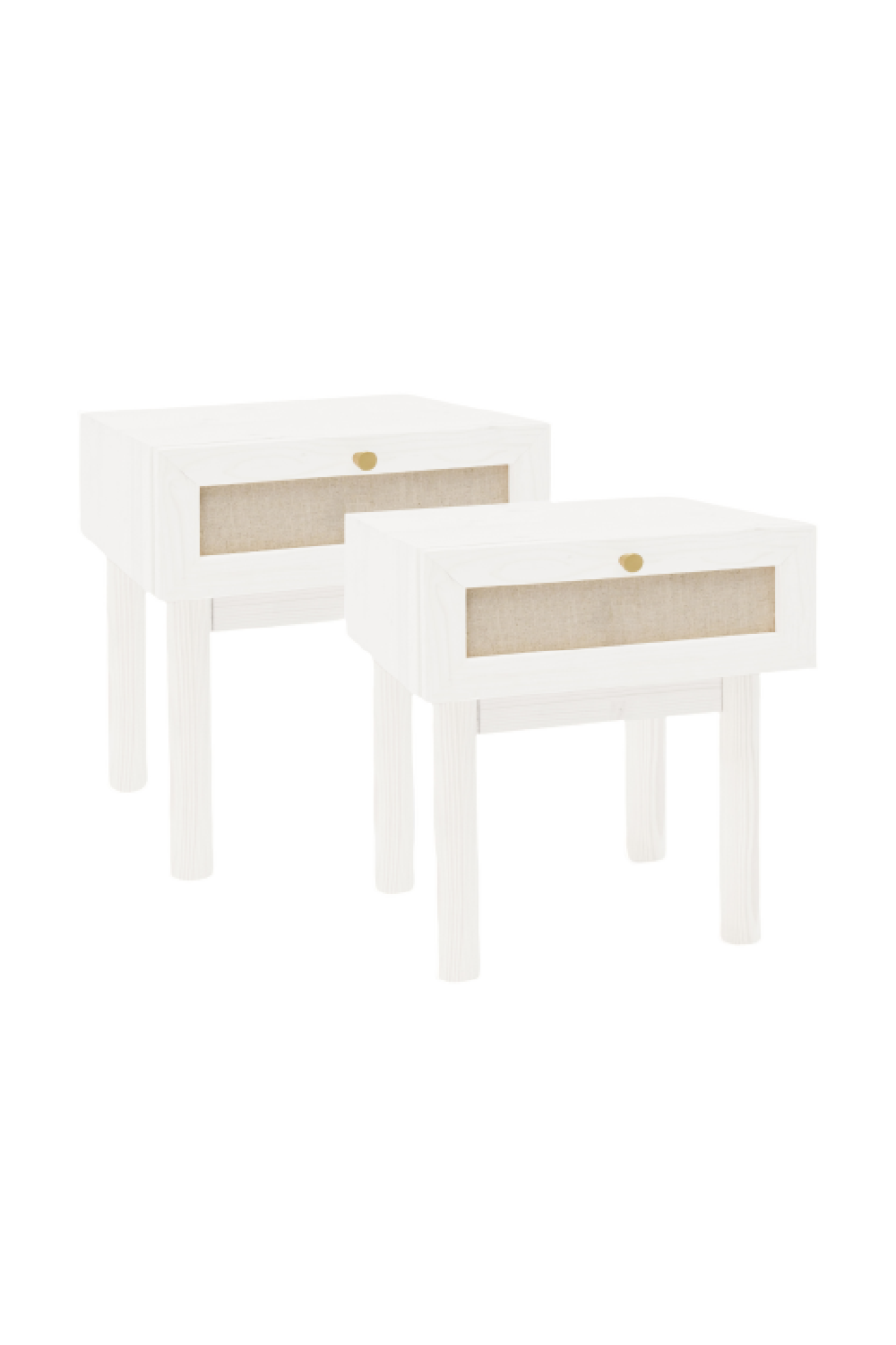 Fabric 1-Drawer Bedside Tables (2) | Decowood Linen | Oroa.com