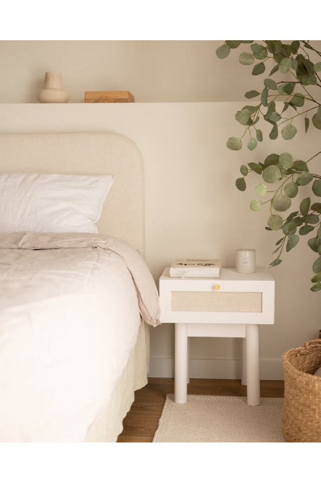 Fabric 1-Drawer Bedside Tables (2) | Decowood Linen | Oroa.com
