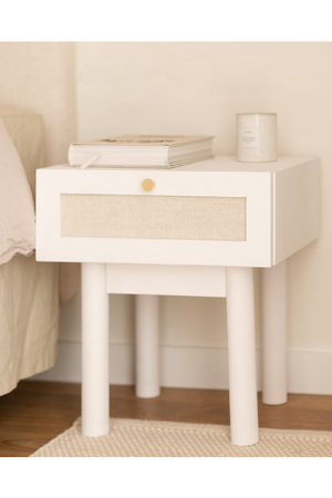 Fabric 1-Drawer Bedside Tables (2) | Decowood Linen | Oroa.com