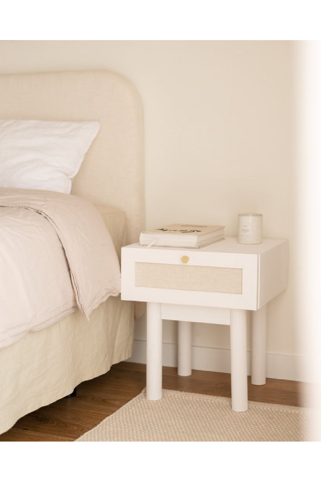Fabric 1-Drawer Bedside Table | Decawood Linen | Oroa.com