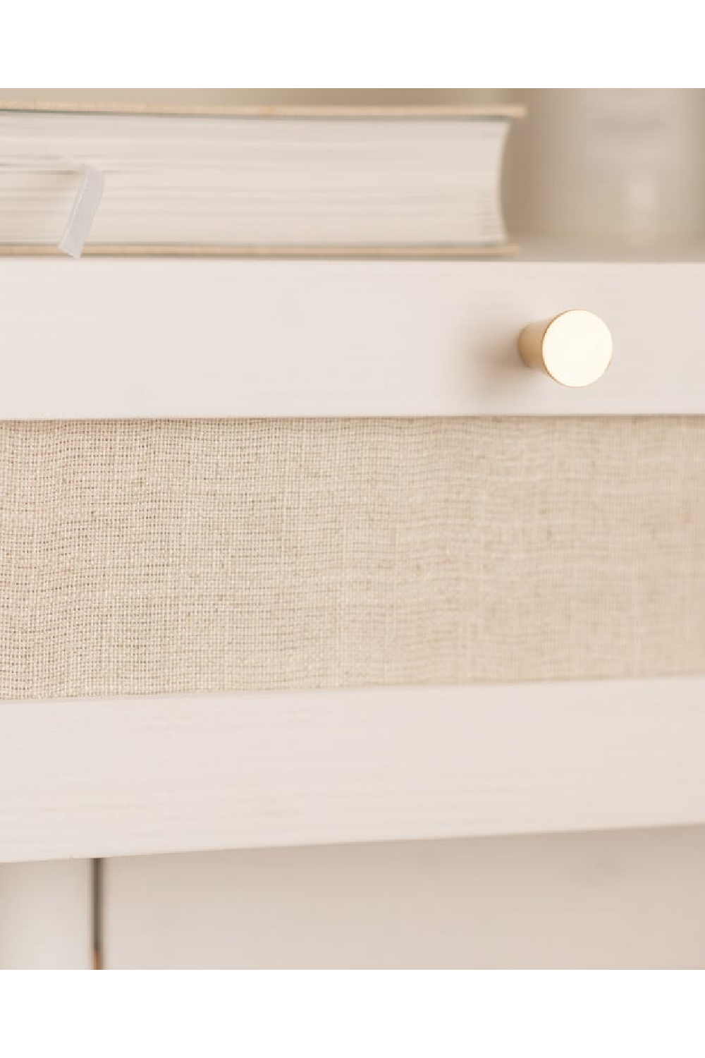 Fabric 1-Drawer Bedside Table | Decawood Linen | Oroa.com