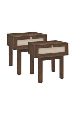 Fabric 1-Drawer Bedside Tables (2) | Decowood Linen | Oroa.com