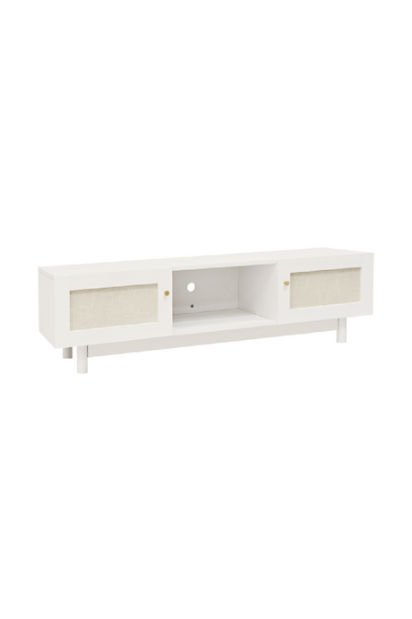Fabric 2-Door TV Stand | Decowood Linen | Oroa.com