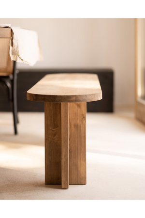 Oval Solid Wood Bench | Decowood Tokyo | Oroa.com