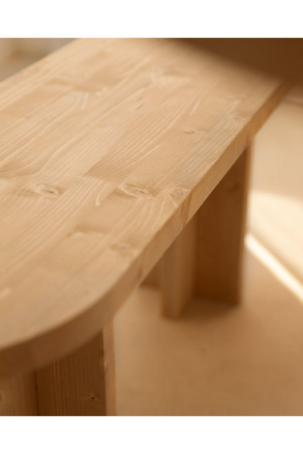Oval Solid Wood Bench | Decowood Tokyo | Oroa.com