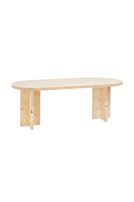 Oval Solid Wood Dining Table | Decowood Tokyo | Oroa.com
