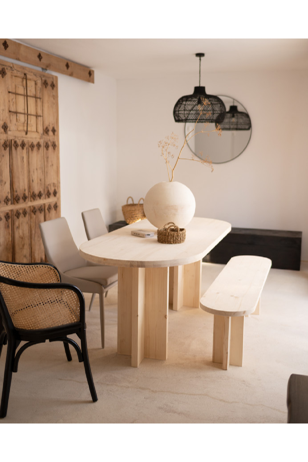 Oval Solid Wood Dining Table | Decowood Tokyo | Oroa.com