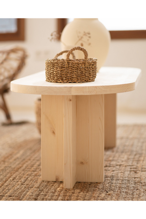 Japandi Oval Coffee Table | Decowood Tokyo | Oroa.com