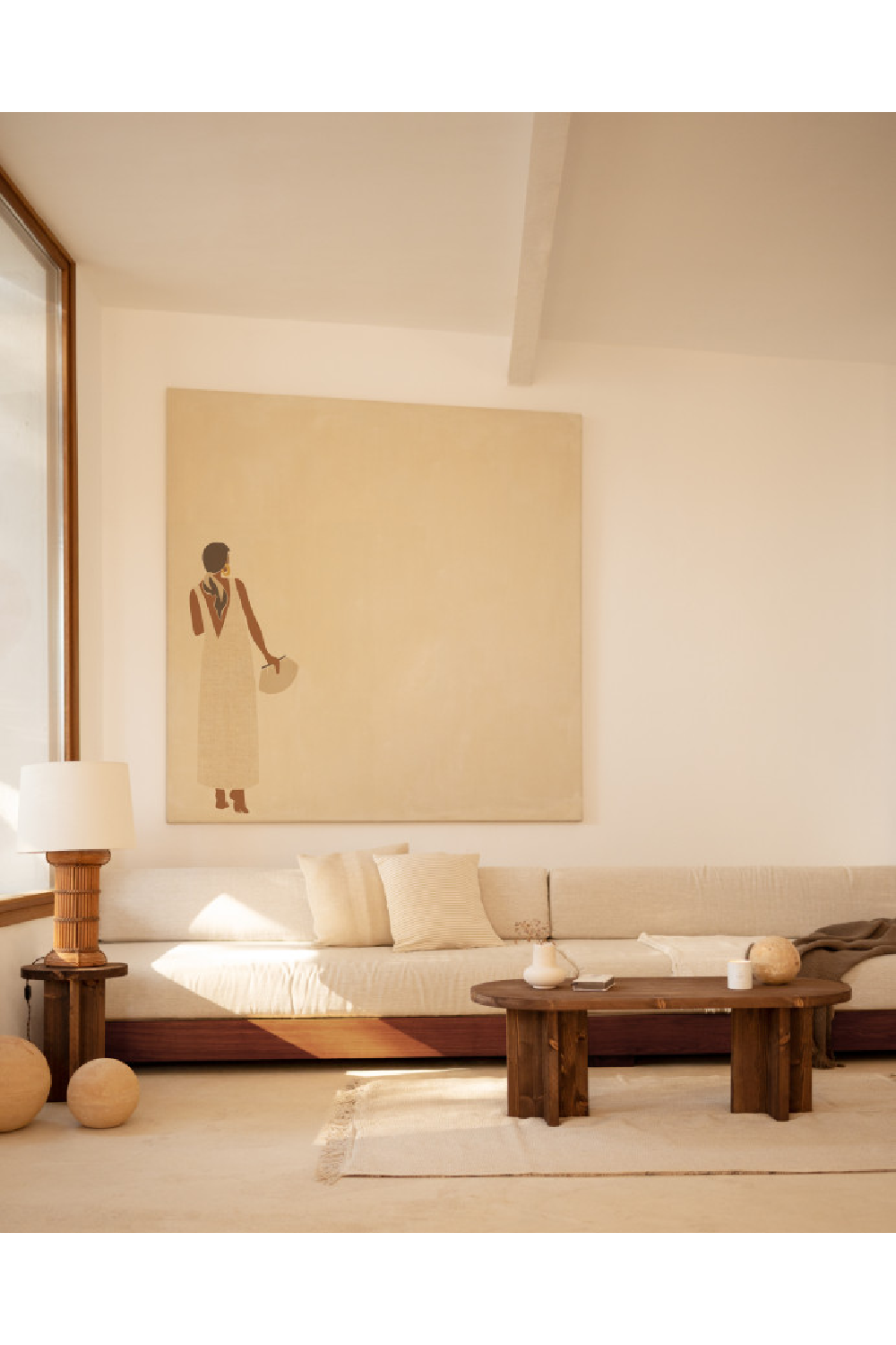 Japandi Oval Coffee Table | Decowood Tokyo | Oroa.com