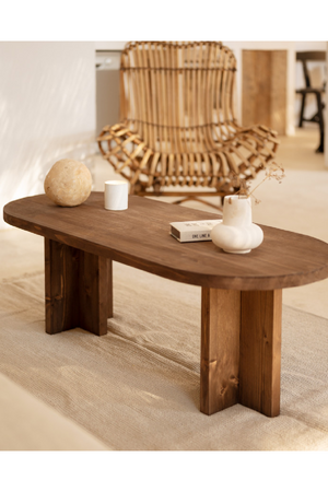 Japandi Oval Coffee Table | Decowood Tokyo | Oroa.com