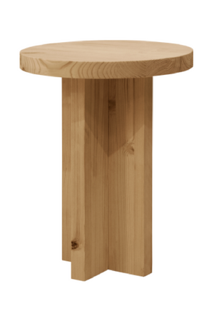 Japandi Round Bedside Table | Decowood Tokyo | Oroa.com