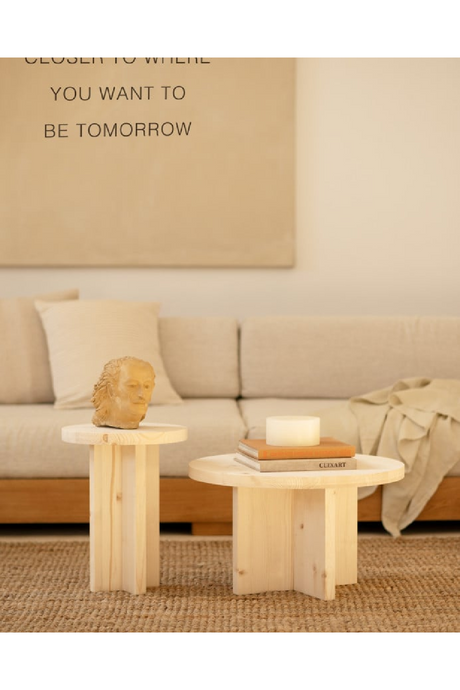 Round Solid Wood Stool | Decowood Tokyo | Oroa.com
