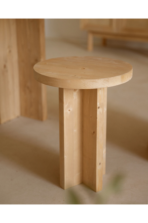 Round Solid Wood Stool | Decowood Tokyo | Oroa.com
