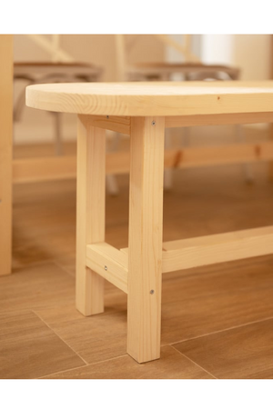 Round Edged Wooden Bench | Decowood Olivia | Oroa.com