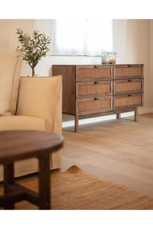 Solid Wood 6-Drawer Chest | Decowood Olivia | Oroa.com