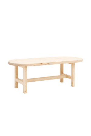 Spruce Wood Oval Coffee Table | Decowood Olivia | Oroa.com