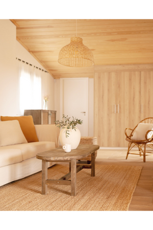 Spruce Wood Oval Coffee Table | Decowood Olivia | Oroa.com