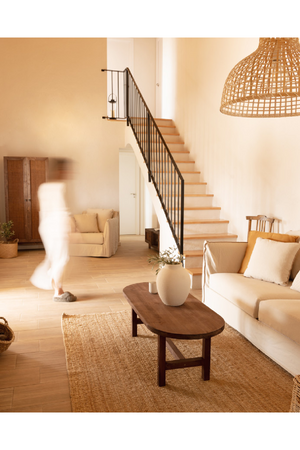 Spruce Wood Oval Coffee Table | Decowood Olivia | Oroa.com