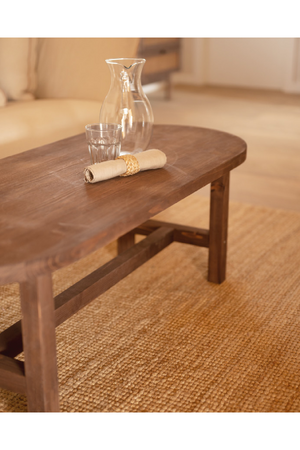 Spruce Wood Oval Coffee Table | Decowood Olivia | Oroa.com