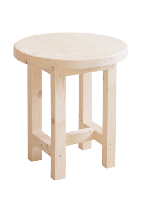 Round Wooden Bedside Table | Decowood Olivia | Oroa.com