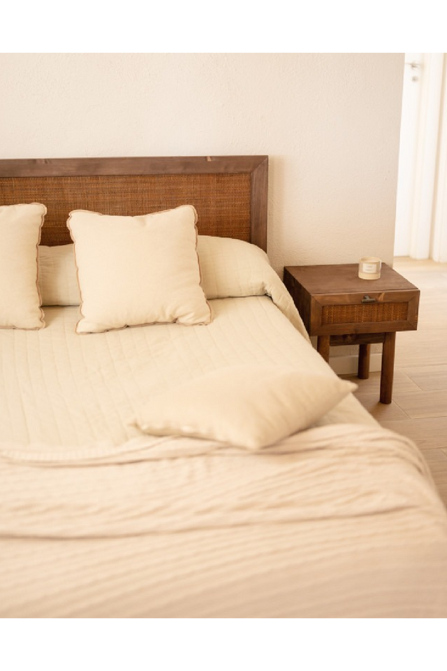 Wooden 1-Drawer Bedside Table | Decowood Olivia | Oroa.com