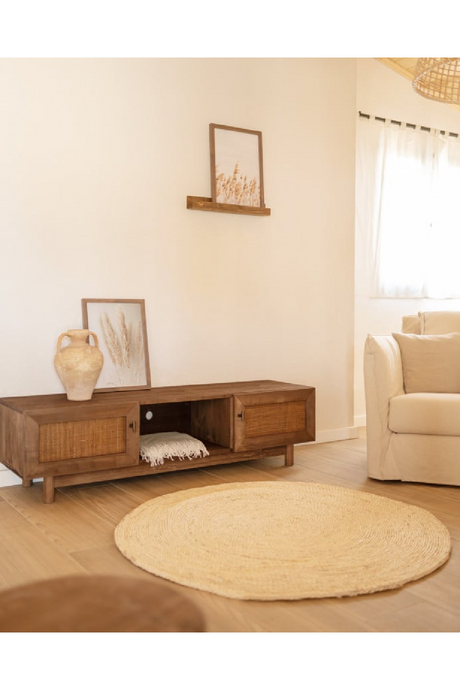 Solid Wood 2-Door TV Cabinet | Decowood Olivia | Oroa.com