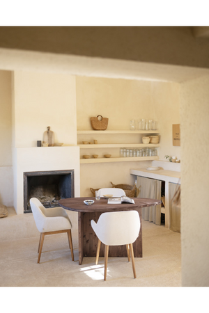 Organic-Shaped Wooden Dining Table | Decowood Mur | Oroa.com