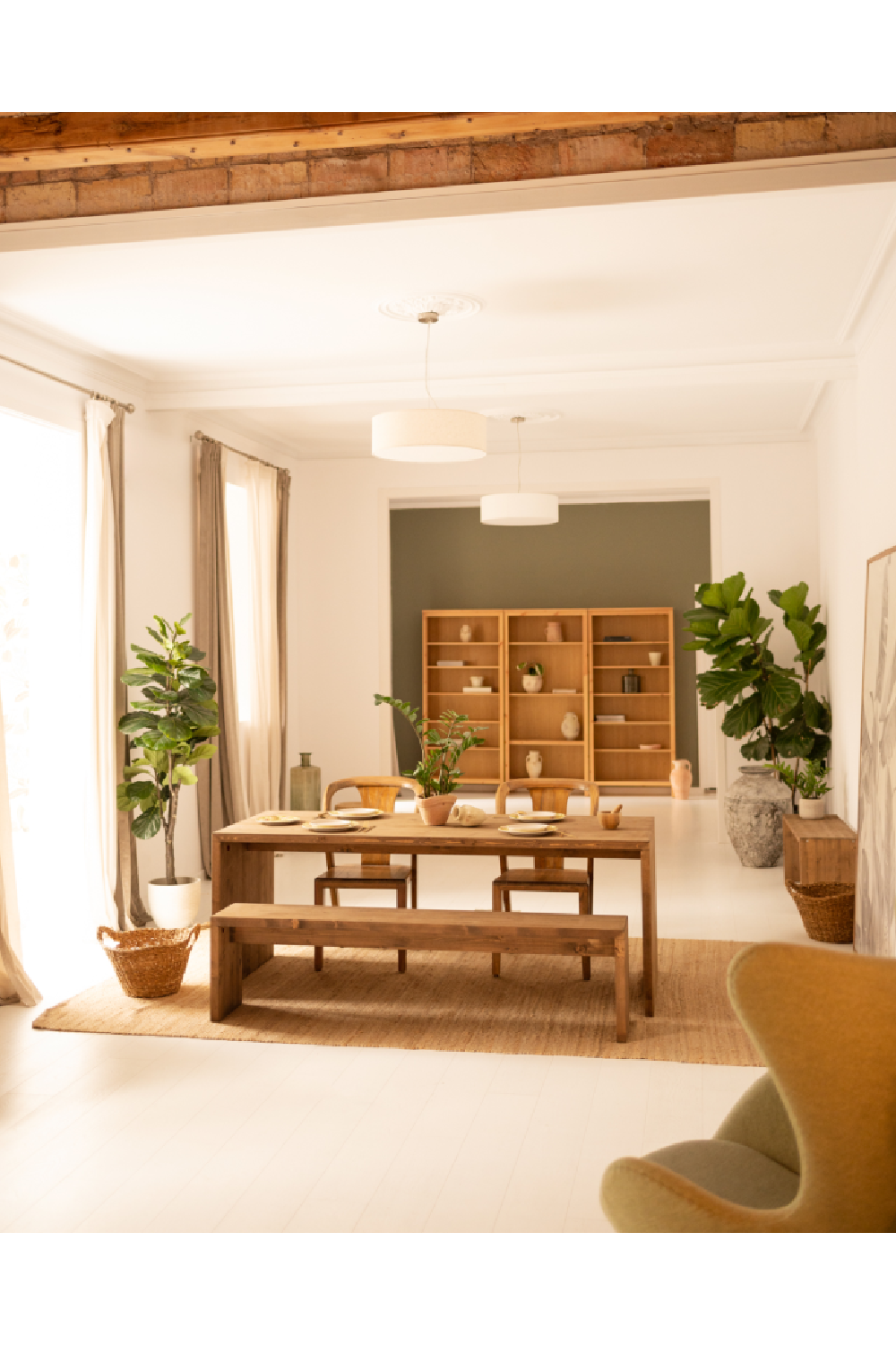 Angular Solid Wood Dining Table | Decowood Telva | Oroa.com