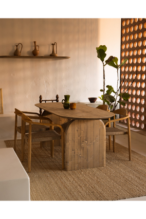 Wooden Oval Coffee Table | Decowood Bloom | Oroa.com